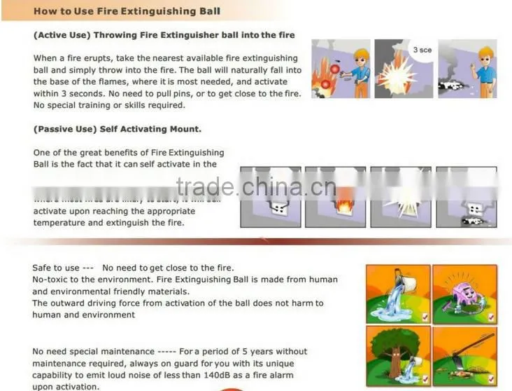 Automatic Fire Extinguisher ball/ Fire Fighting Ball