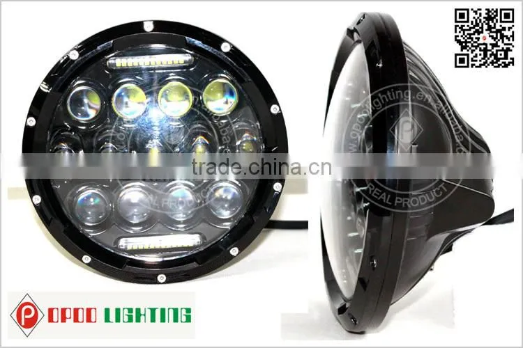 For jeep with day time running light 75w 7" led headlight