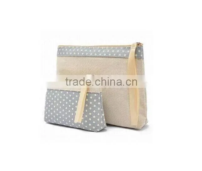 mini waterproof canvas cosmetic bag