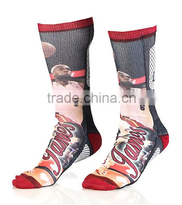 high quality colorful oem logo men custom wholesale sublimated Socks