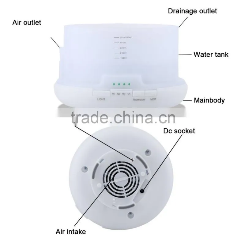 500ML Aromatic Mist Diffuser,Mist Oil Diffuser,Spa Mist Diffuser