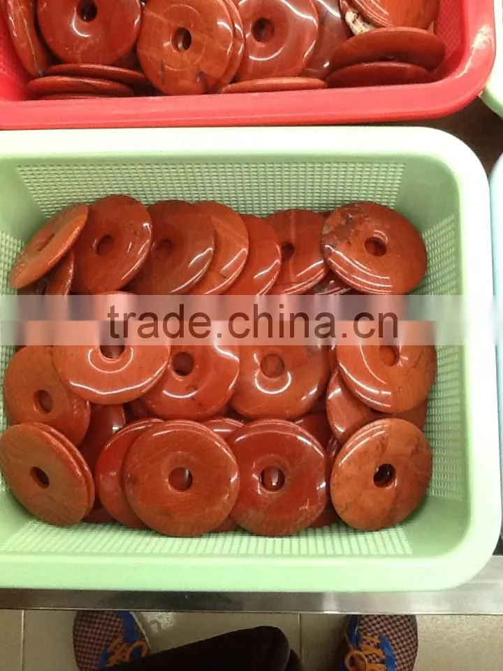 50mm round picasso jasper donut gemstone fashion pendant