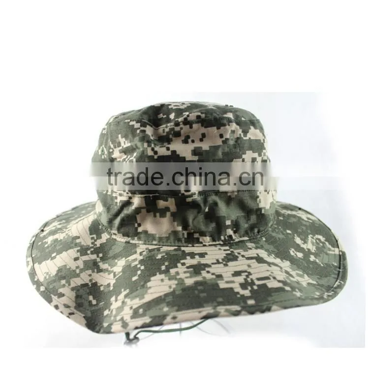 cool mens custom camo fishing bucket hat with string