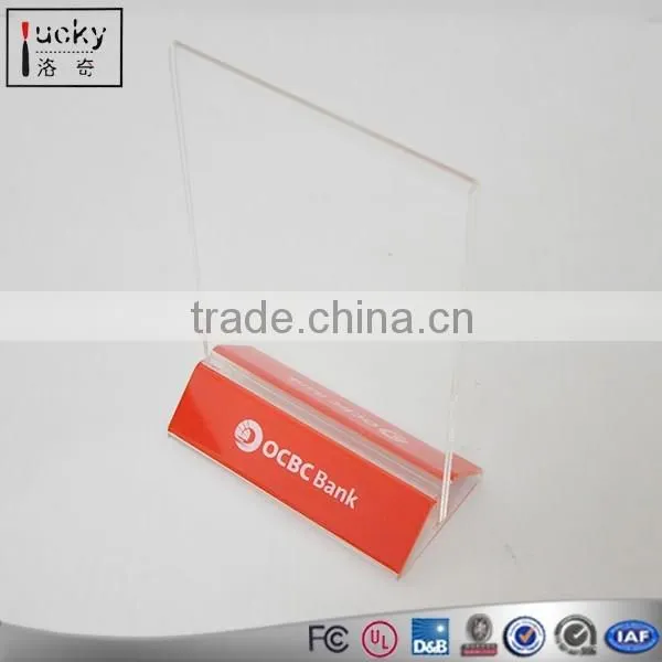 Red Acrylic Wall Holder With Two Pocket