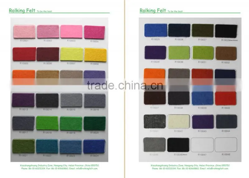 color wool felt