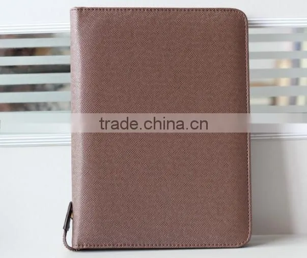 A5 leather portfolio case with notepad