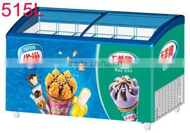 CE approved supermarket high quality ice cream display freezer