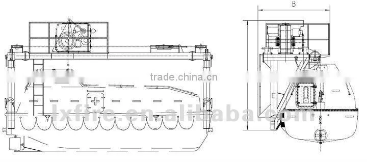 Hot sale offshore platform rescue boat davit PD85-175