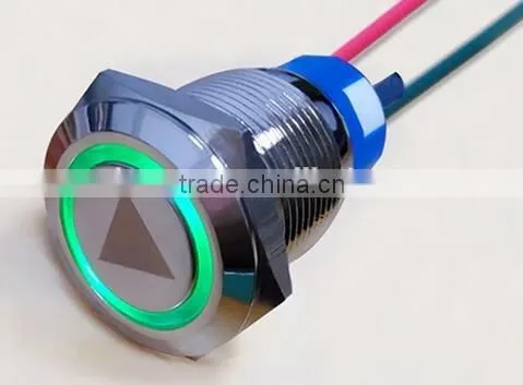 2014 New hot sale 19mm metal Push button switch with LED manufacture China