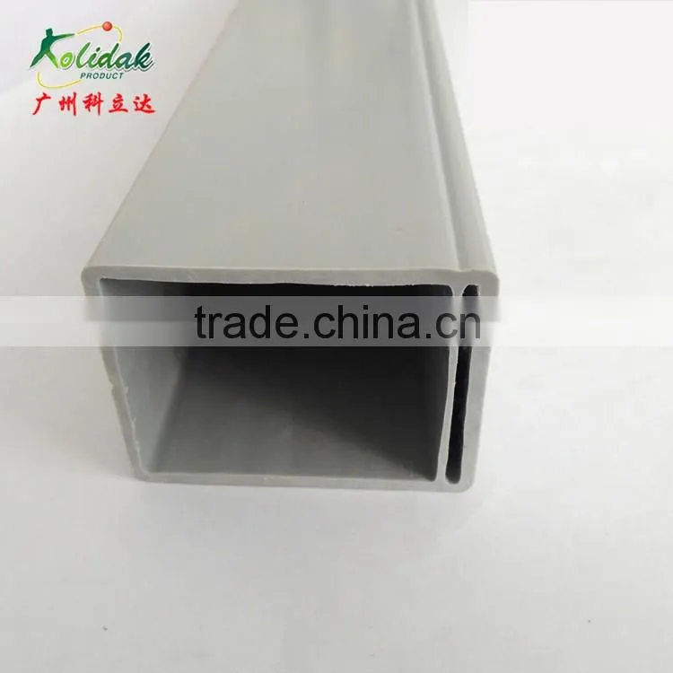 Gray PVC Rectangle pipe plastic extrusion