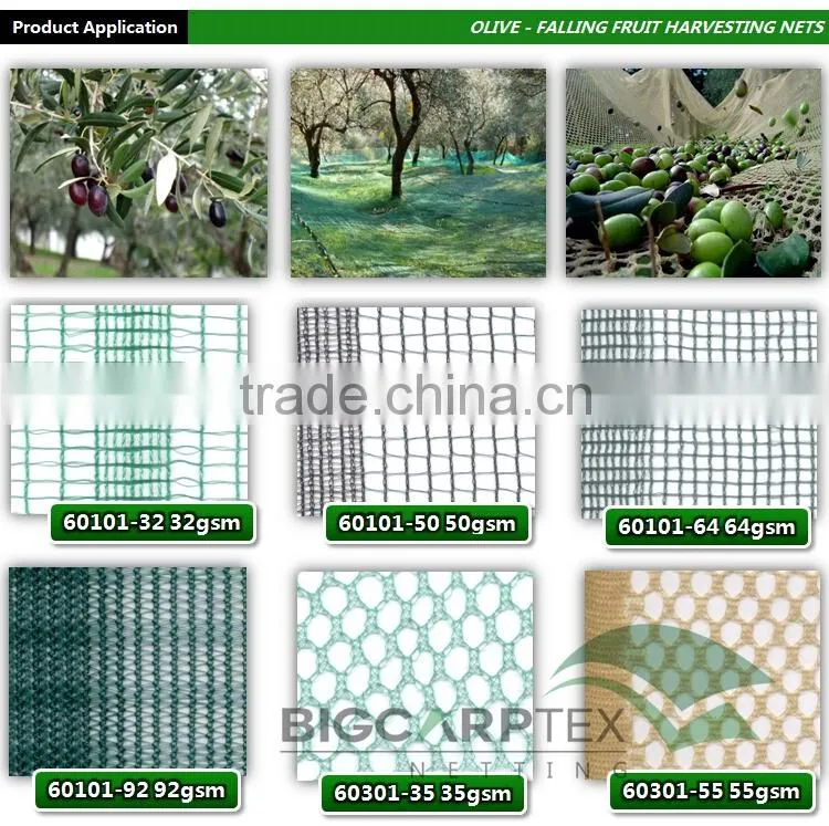Agriculture HDPE Hexagon 55GSM Olive Net - Yellow / 60301-55