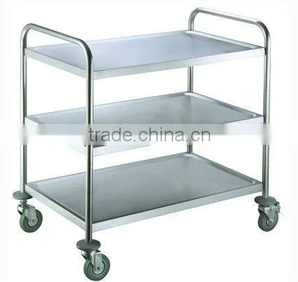 European version Stainless Steel Three layers Dining Cart