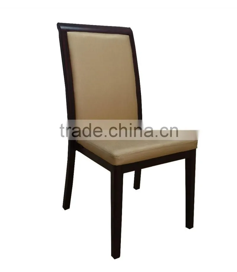 Stackable Durable Wood look aluminum restaurant chair