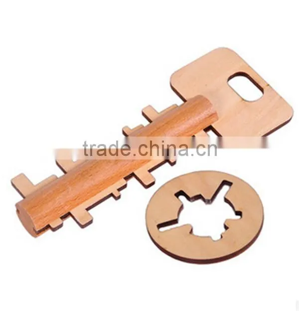 wooden adult toys brain teaser interlock puzzle toy