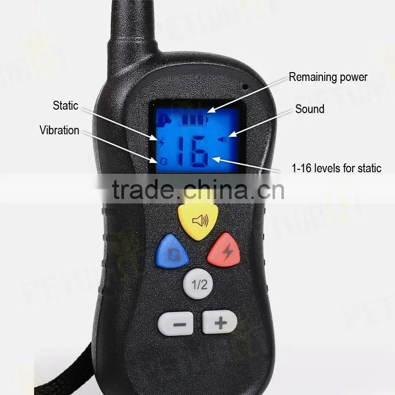 Amazon hot selling rechargeable remote dog training collar dog bark collar