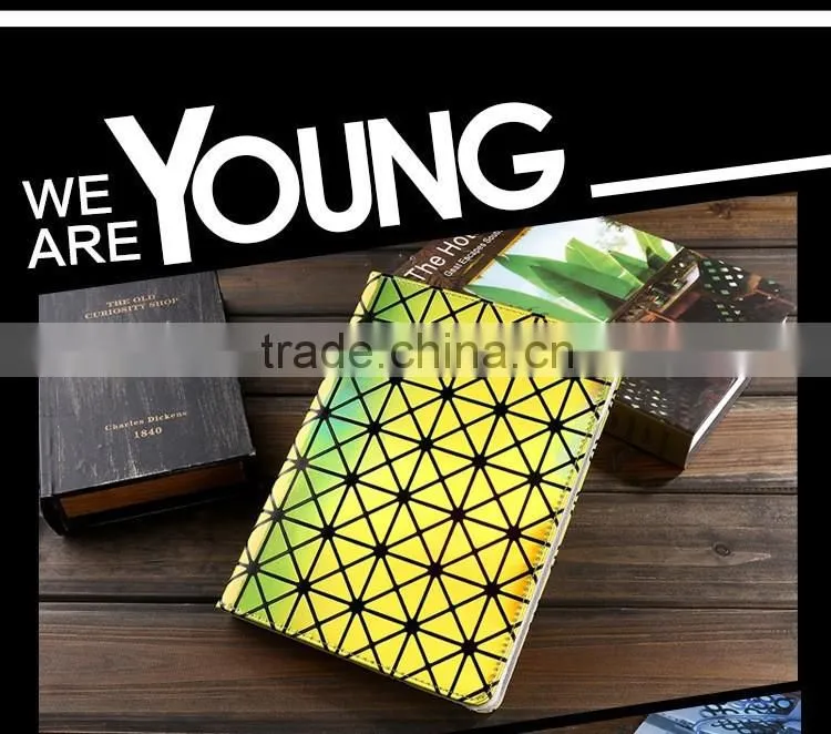For iPad Mini Sleeve Leather Case Laser Drilling Flip Stand Cover Wallet Case