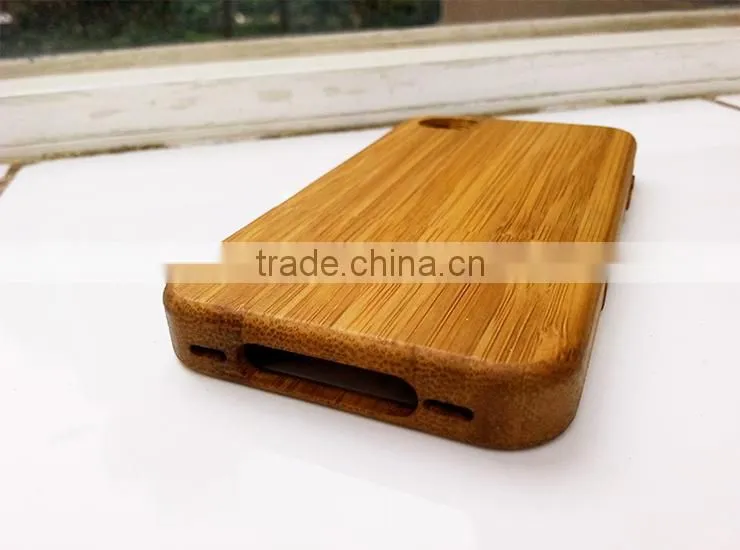 OEM Carbonized Bamboo Wood Cell Case for Iphone cover for iphone 5 two parts with press key