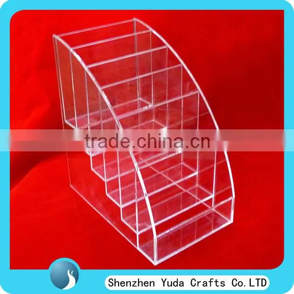 Alibaba Hot Clear FLeaflet Display with 3 Pocket Acrylic Brochure Holder Library Newspaper Stand
