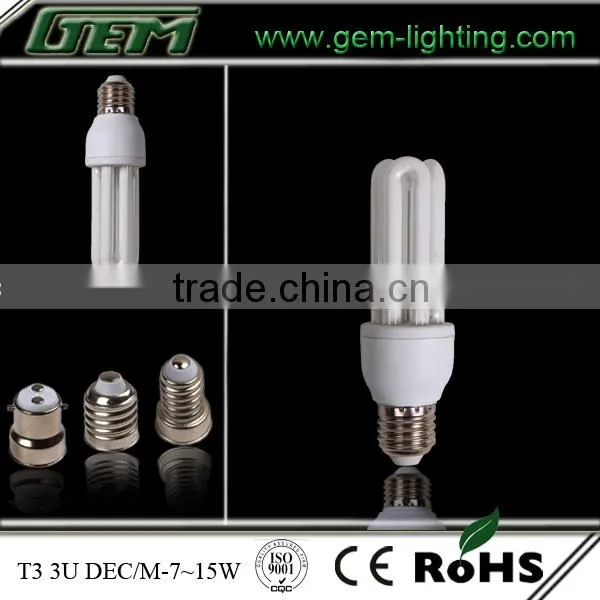 20W Tri-color 8000hrs With ISO9001 3U Energy Saving Lamp