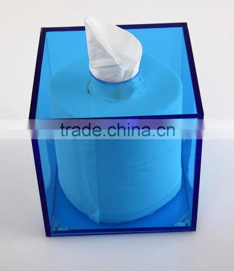 Hight quality new design cheap Acrylic tissue box promotion customized