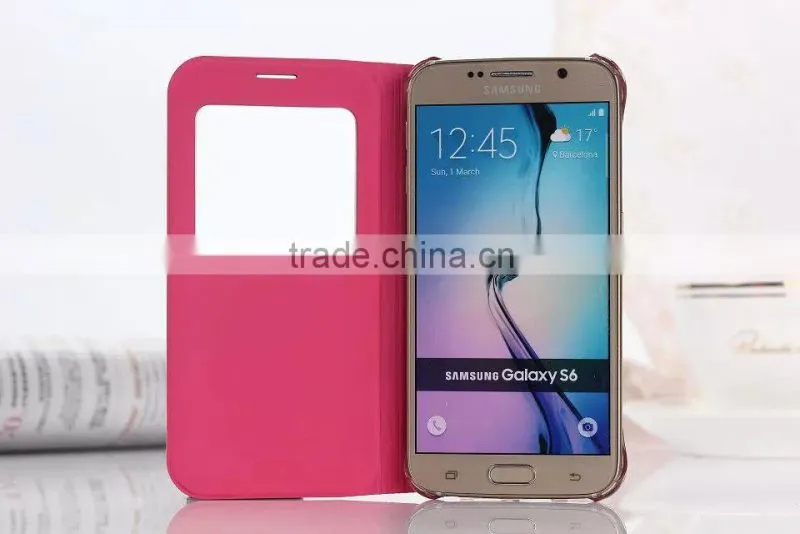 For high quality samsung galaxy s6 case, for flip stand samsung galaxy s6 case, for PU leather samsung galaxy s6 case