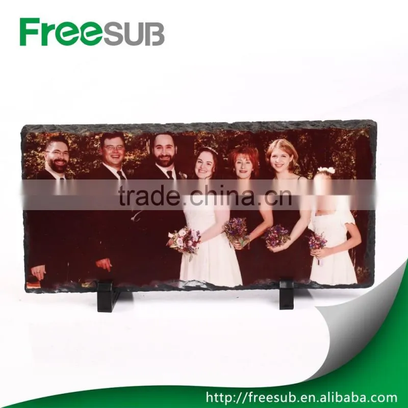 Sublimation printed rock slate L20*H20*W0.9CM blank square sublimation rock photo frame