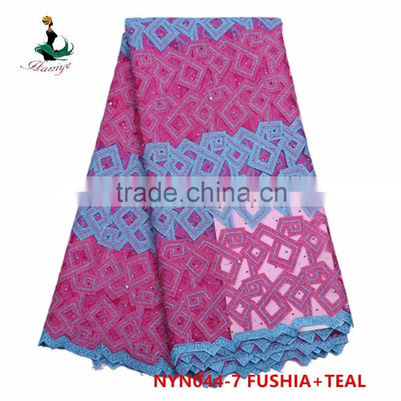 2016 Haniye african Accessories Tulle Lace Fabric For Women Dress/NYN44
