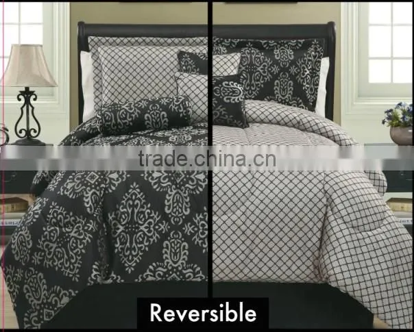 7PCS REVERSIBLE JACQUARD COMFORTER SET WITH NEW DESIGN