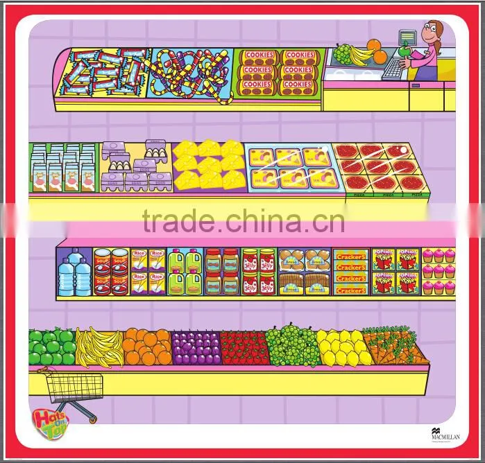 PEVA printed cartoon design table pad/floor mats/grass mats/plants mats
