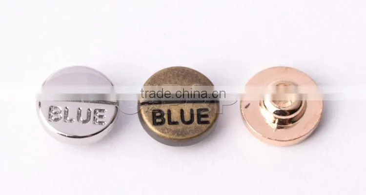 Advanced colorful custom logo garment rivets for jeans