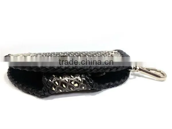 Python Leather Car Key Case Cute Key Wallet Leather Key Case