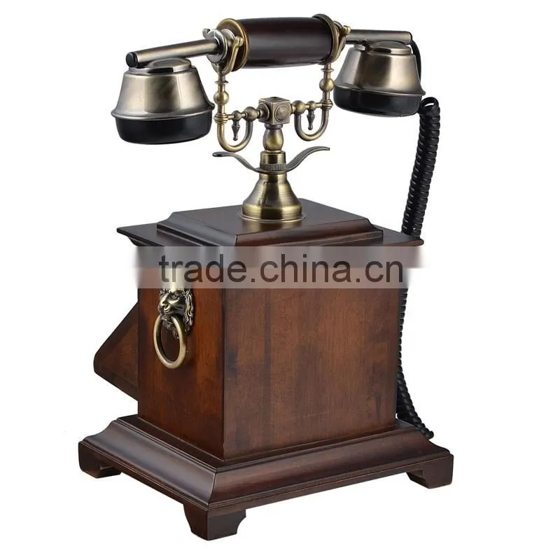 Wooden Decorations corded telephone vintage home decor