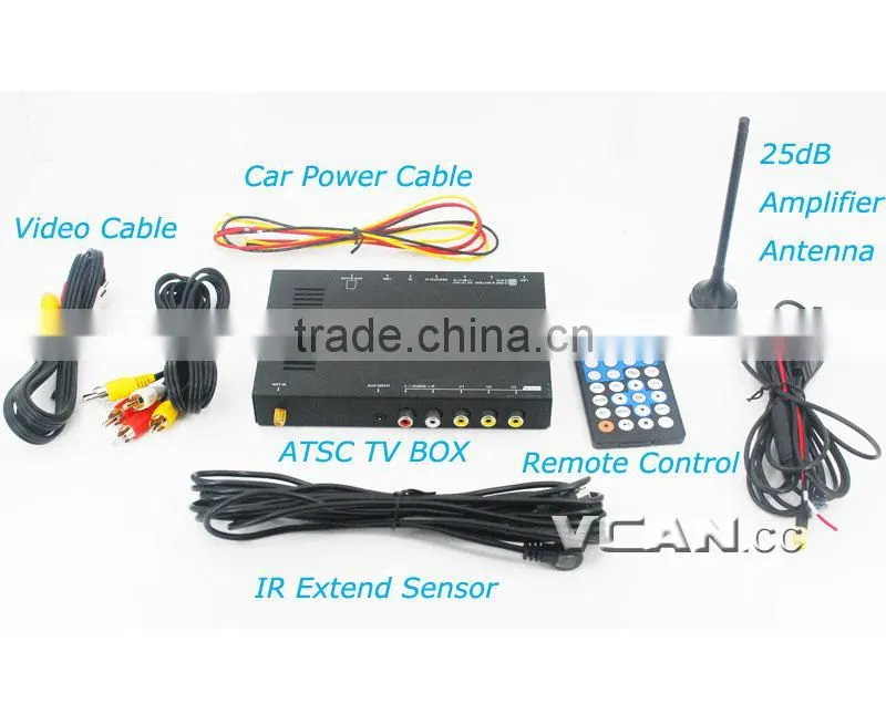 ATSC-6800 Digital TV Receiver ATSC Tuner Box in Car For USA Mexico Canada