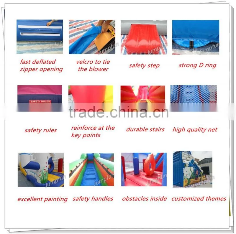 inflatable wet slide jungle, waterslide inflatable JFIS-1196