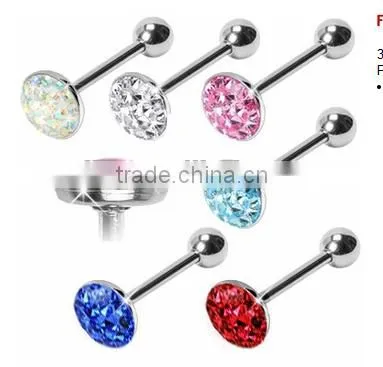 The straight barbell tounge rings tongue piercing jewelry