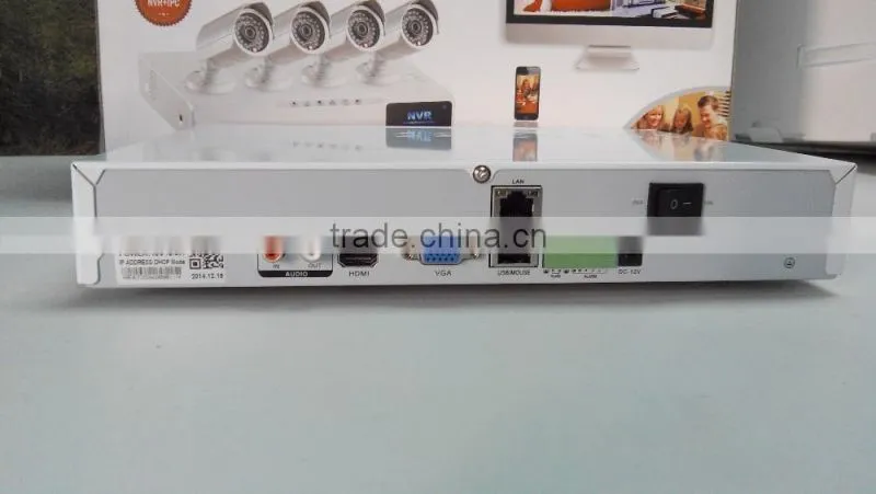Best Security H.264 CCTV IP Camera 720P 4CH Kit NVR poe
