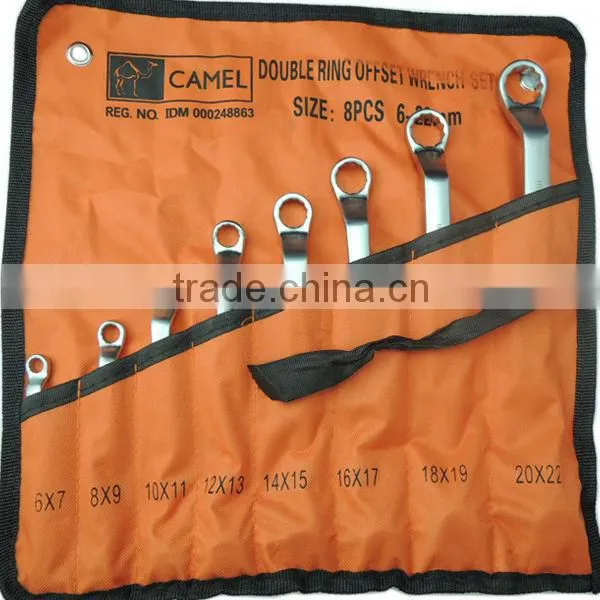 8pcs offset ring wrench set chrome vanadium steel high quality