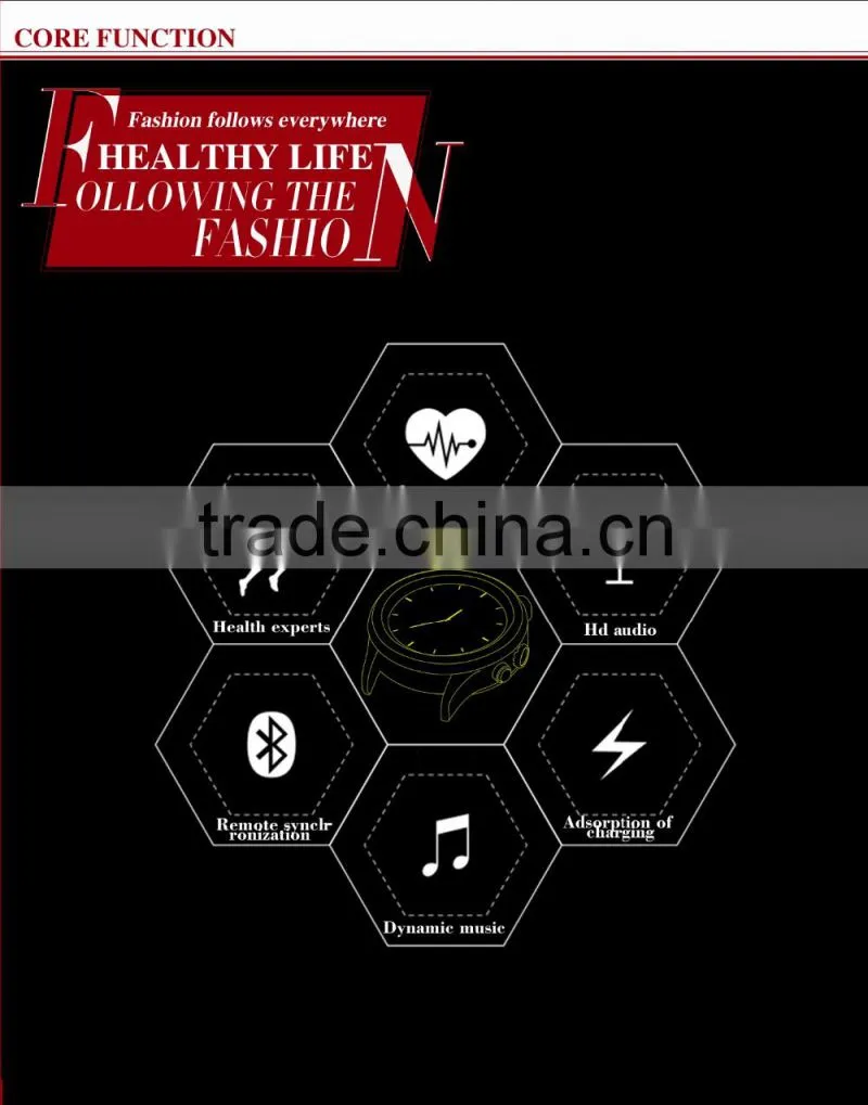 vogue two-tone automatic smart fitness health band sport watch