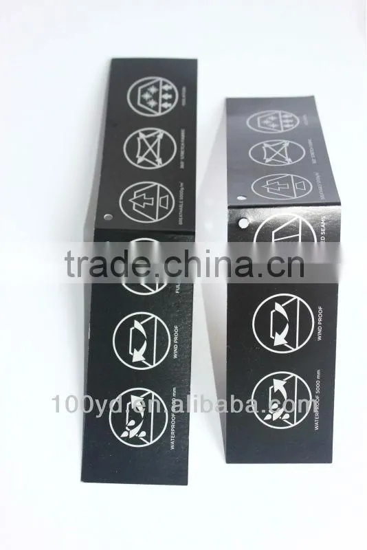2014 Custom Black Garment Hang Paper Tag