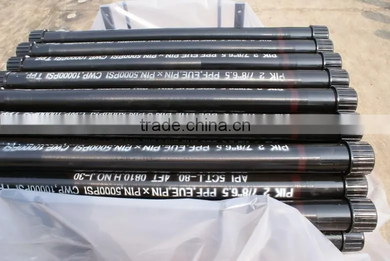 API 5CT tubing pup joint 2 7/8" L80 EUE/NU 2FT 3FT 4FT P*P P*B
