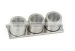 Magnetic spice jar set with stand - 4 in 1
