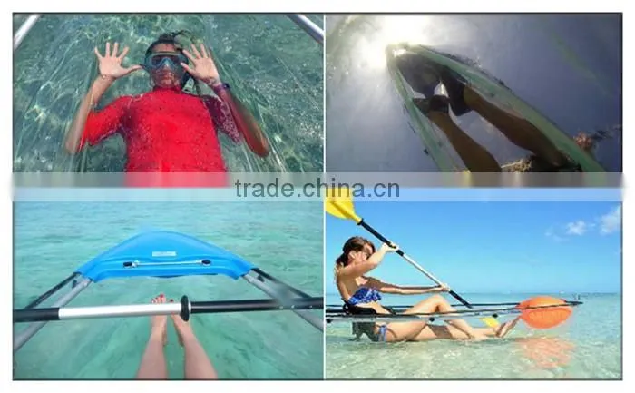 2 person clear bottom pedal fish kayak made in china