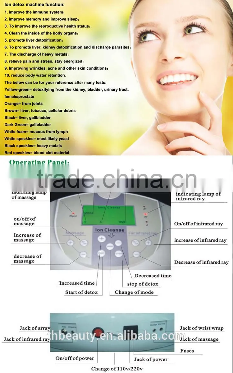 Detox Machine Foot Spa Machine Ion Cleanse Foot Spa massager ionic detox foot spa with belt
