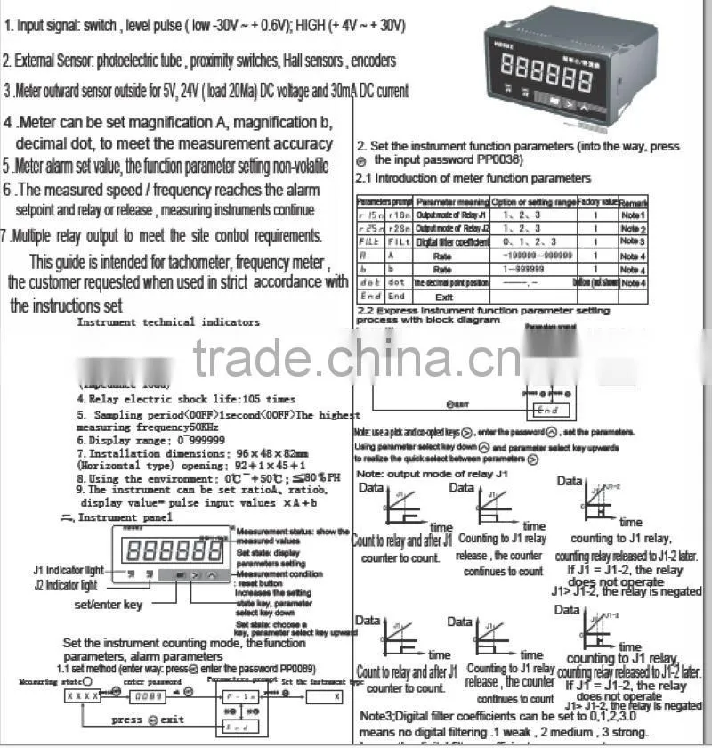 HB962 6 digital electronic digital intelligent precision frequency meter / tachometer / speedometer cable