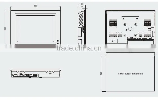 MT4620TE 12.1" TFT 800X600 pixels LED USB SALVE/Serial port/Ethernet port hmi touch screen panel HMI