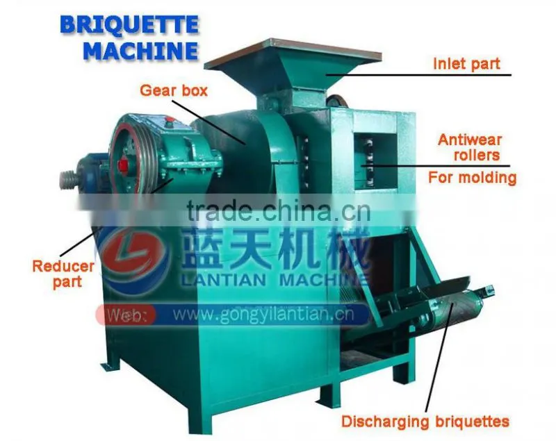 Large capacity coal briquette machine/charcoal coal ball press machine/charcoal coal powder pellet machinery