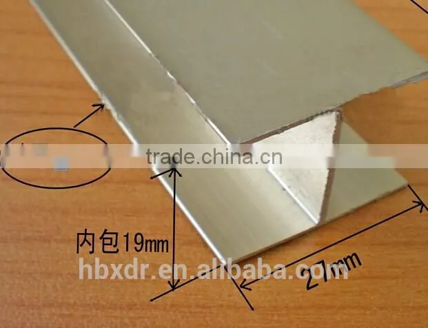 customized 6000 series natural anodized aluminum profile in H