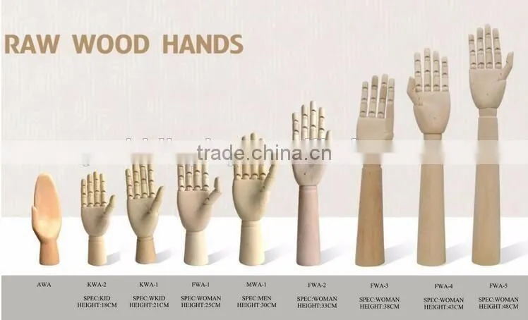 Lotus wood Hand Adjustable Wooden Hand Mannequin Dispaly Jewelry mannequin