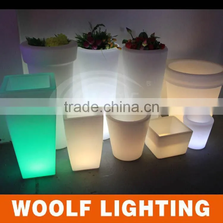 hotel plastic led flower pots cheap