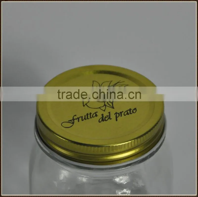 Hotsale 280ml glass jar with metal lid for sale